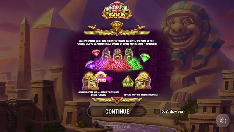 Wrappin' More Gold - მთავარი მენიუ მუმიითა და პირამიდებით